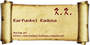 Karfunkel Kadosa névjegykártya